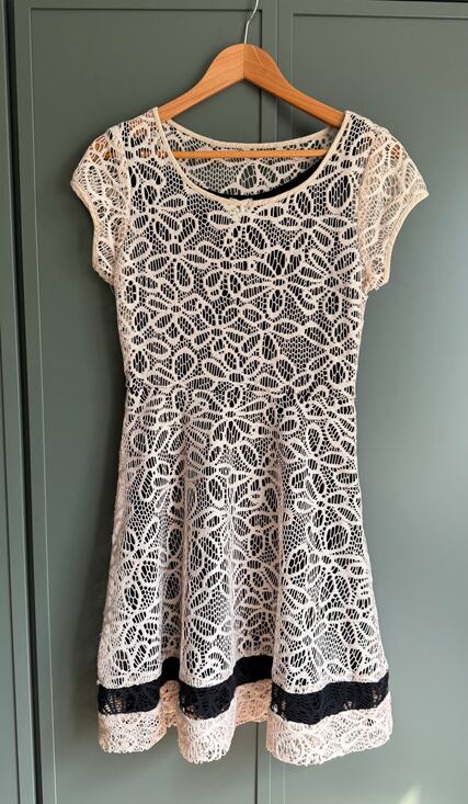 Anthropologie Dresses & Skirts - ANTHROPOLOGIE WESTON WEAR sz S layered crochet knit dress VGUC